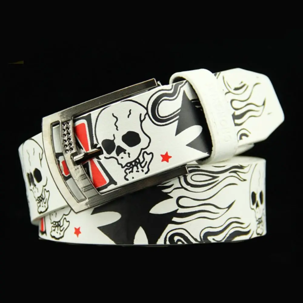 Top Trends: Y2K Punk PU Leather Belt Fashion Skull Cartoon Pattern Personality All-matching Female Waistband Japanese Cute Waist Strap Shoppable Styles - Image 2