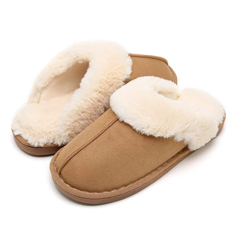 Top Trends: 2024 Mens Slippers Fur Winter Warm Home Girls Slippers Women Man Casual Luxury Faux Suede Plush Shoes Thicken Indoor 29 32 45 Shoppable Styles - Image 3