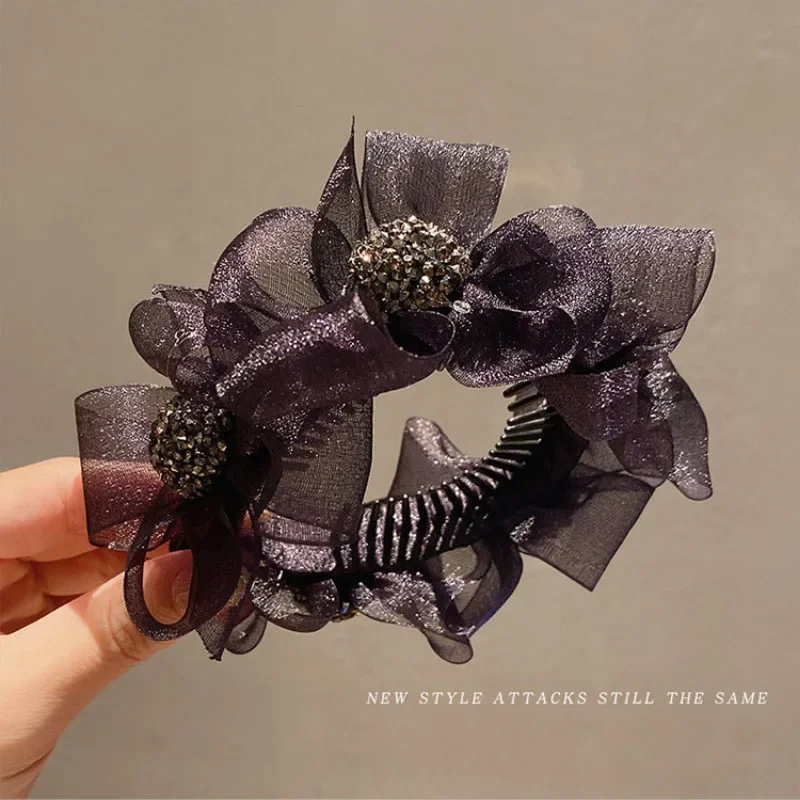 Top Trends: Elegant Purple Ponytail Hair Claw Clip, Female Hair Ties Grab Clip Large Shark Clip Hair Accessories For Women Barrett Headdress Shoppable Styles - Image 6