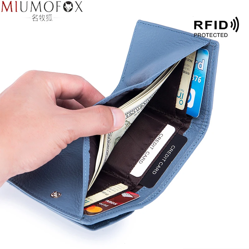 Top Trends: Womens Wallets And Purses Genuine Leather Fashion Small Wallet With Mini Coin Pocket Rfid Blocking Purse Designer Portfel Damski Shoppable Styles