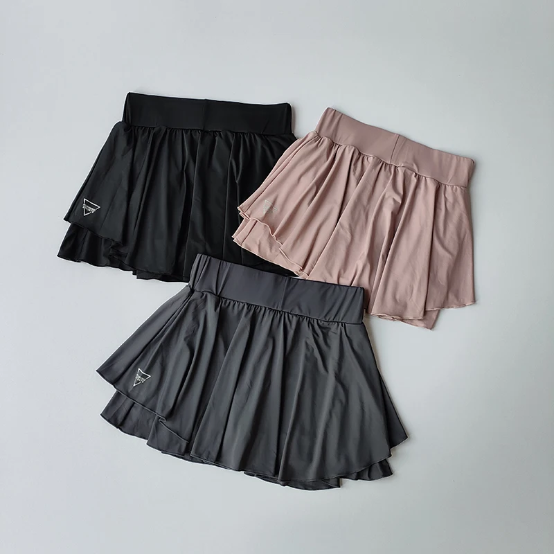 Top Trends: Sports Skirt Fake Two-piece Running Skirt Womensummer Quick Drying Hip Covering Light Proof Breathable Tennis Yoga Skirt Pants Shoppable Styles