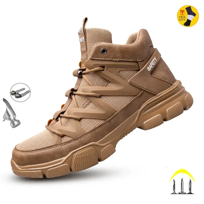 Top Trends: Work Boots Indestructible Safety Shoes Men Steel Toe Shoes Puncture-Proof Work Sneakers Male Footwear Adult Security Shoes Shoppable Styles