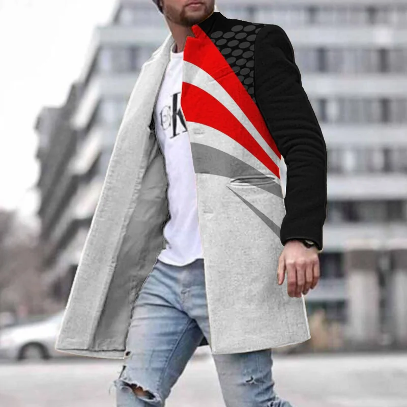 Top Trends: Popular Fashion Men's Coat 2022 Winter New Style Men's Woolen Stand Collar Medium Long Pocket Casual Coat Clothing Men Jacket Shoppable Styles