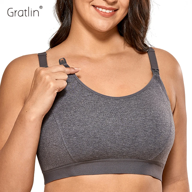 Top Trends: Gratlin Full Cup Maternity Nursing Sport Bra Breastfeeding Women's Comfort Cotton Underwear Plus Size Breathable Sportswear Yoga Shoppable Styles