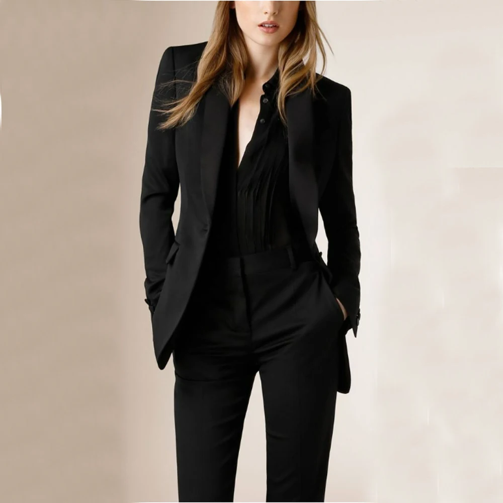 Top Trends: 1 Button Chic And Elegant Woman Set Jacket+ pants Women&#039;s Suit 2 Piece Set Shawl Collar Sets Luxury Pantsuit Blazer Shoppable Styles