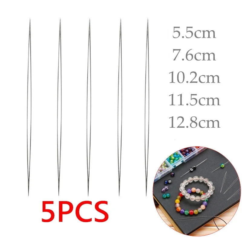 Top Trends: 5Pcs Beaded Needle Pins Open Needles DIY Beads Bracelet Jewelry Tools Necklace Making Supplies Handmade Pins Accessories A+ + + Shoppable Styles