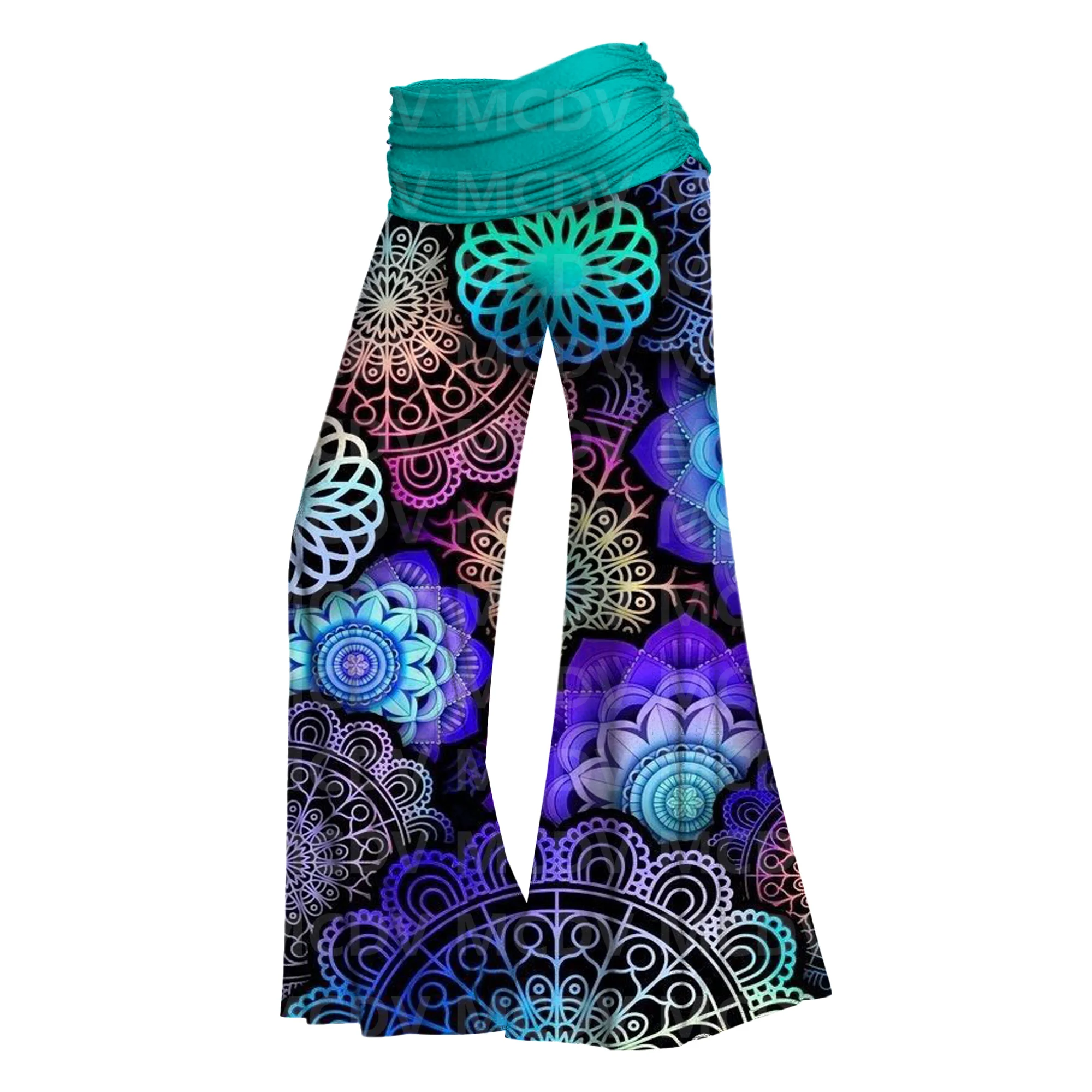 Top Trends: Women's Wide Leg Pants Yoga Psychedelic 3D Printed Women's Casual Pants 5 Color Shoppable Styles - Image 4