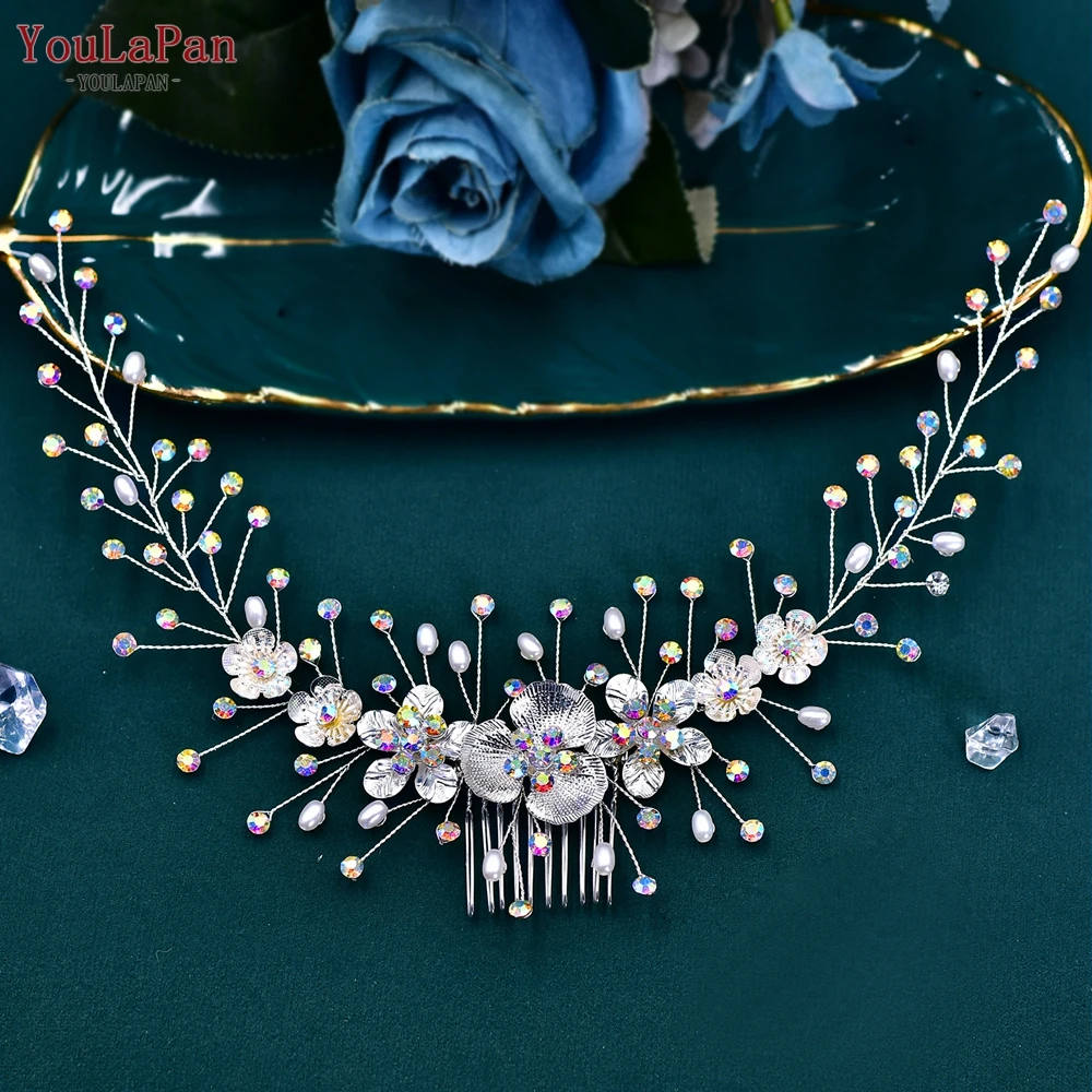 Top Trends: YouLaPan Alloy Flower Bridal Hair Comb Women Fashion Headwear Girls Party Hair Accessories Wedding Bridesmaid Jewelry HP567 Shoppable Styles