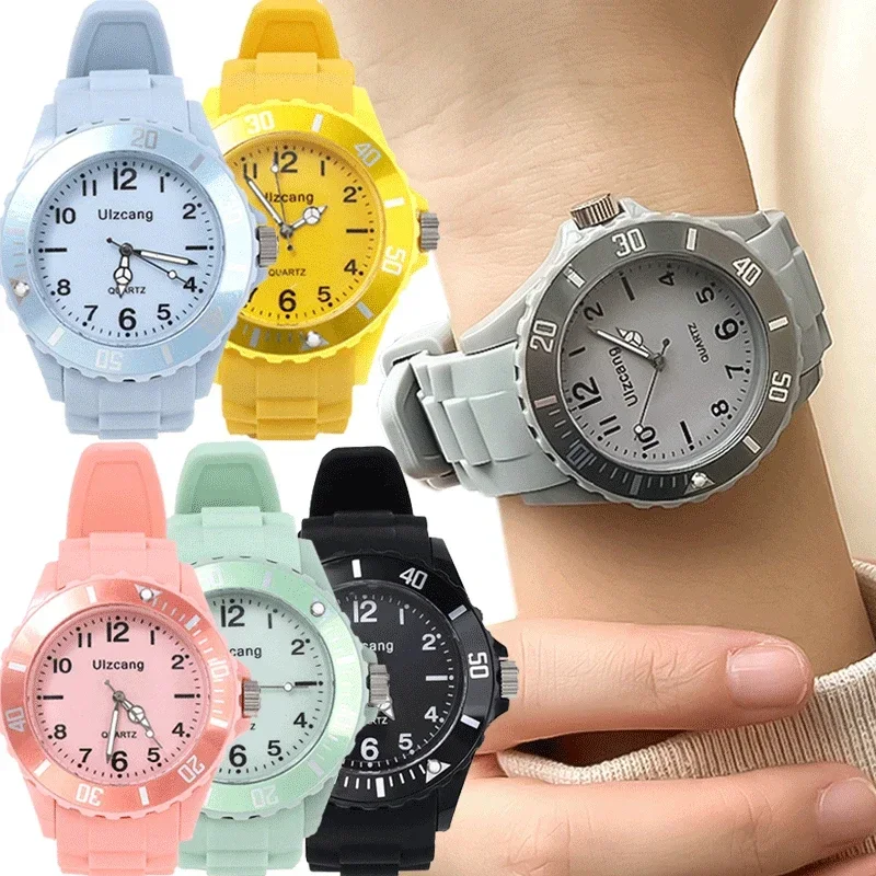 Top Trends: Candy Color Silicone Watches Couple Sports Waterproof Watch Multifunctional Digital Wristwatch Women Men Fashion WristWatches Shoppable Styles