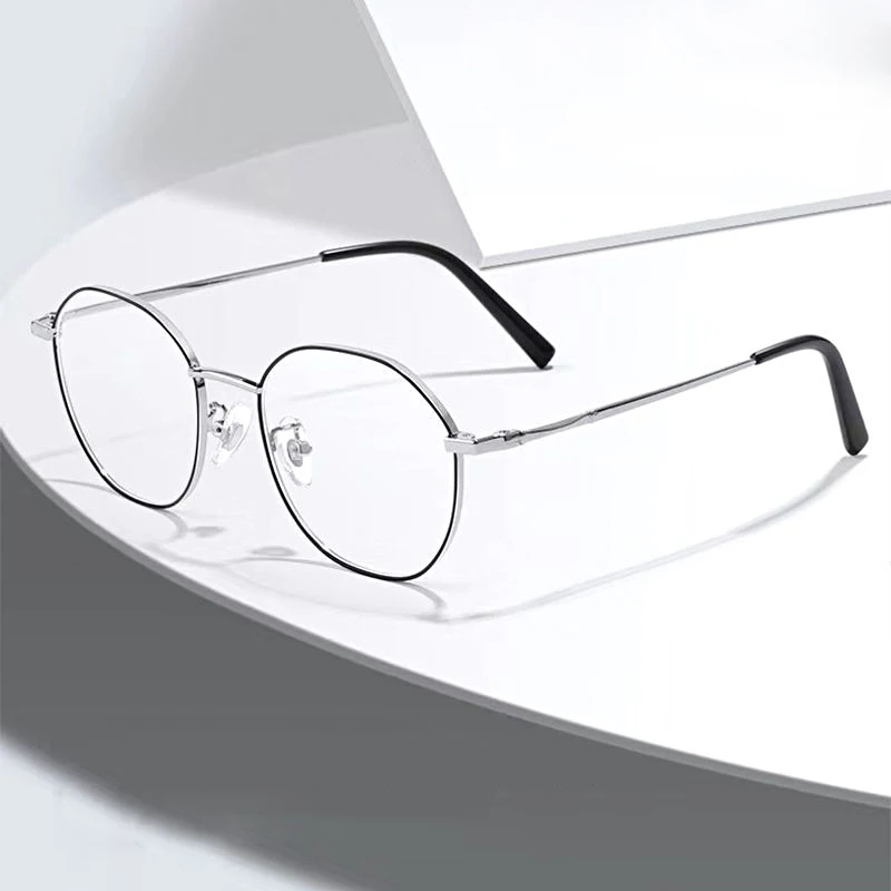 Top Trends: Metal Round Anti Blue Light Glasses Women Men Classic Square Eyeglasses Frames Transparent Computer Glasses Oculos Feminino Shoppable Styles - Image 4