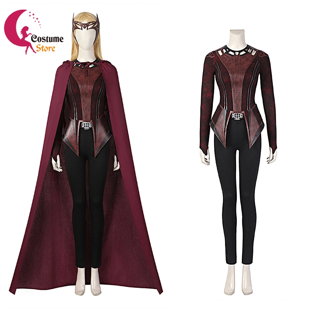 Top Trends: Wanda Maximoff Scarlet Cosplay Witch Cosplay Costume Outfits Halloween Carnival Suit Mask Custom Made Halloween Costume Shoppable Styles