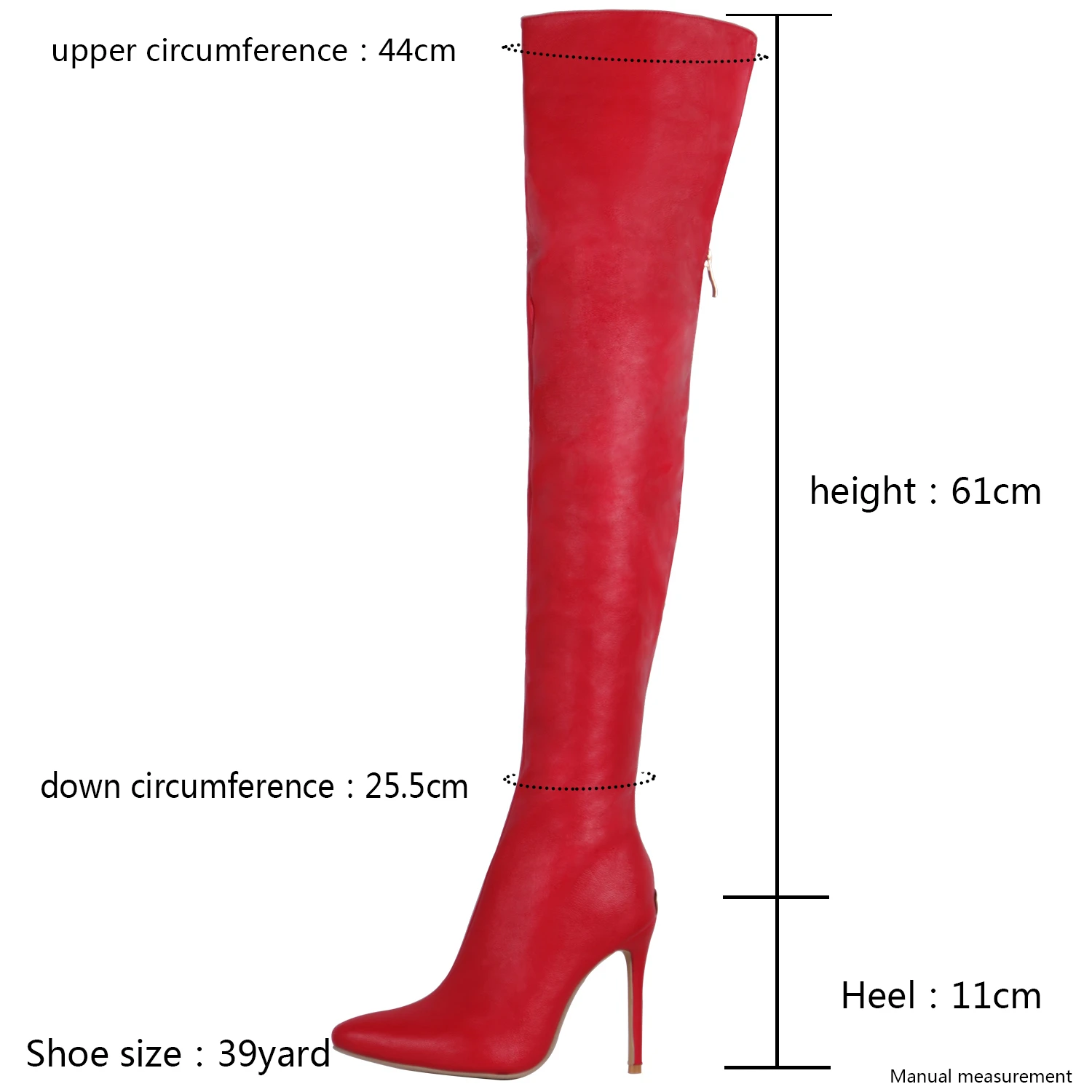 Top Trends: Women Boots Sexy Stiletto Heels Big Size 46 Women Thigh High Boots 2023 Winter Pu Leather Over The Knee Boots Female Shoes Shoppable Styles - Image 6