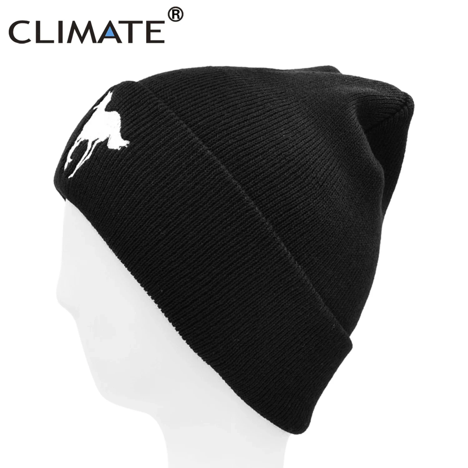 Top Trends: CLIMATE Men's Horse Beanie Hat Horse Winter Hat Men Steed Knight Warm Horse Racing Race Hat Skullies Beanies Knitted Beanie Hat Shoppable Styles - Image 6