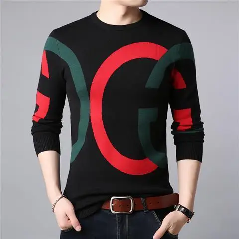 Top Trends: Spring Autumn Men Casual Sweater Korean Clothing Fashion Basic Versatile Vintage Slim Long Sleeve Bottoming Pullover Knit Tops Shoppable Styles