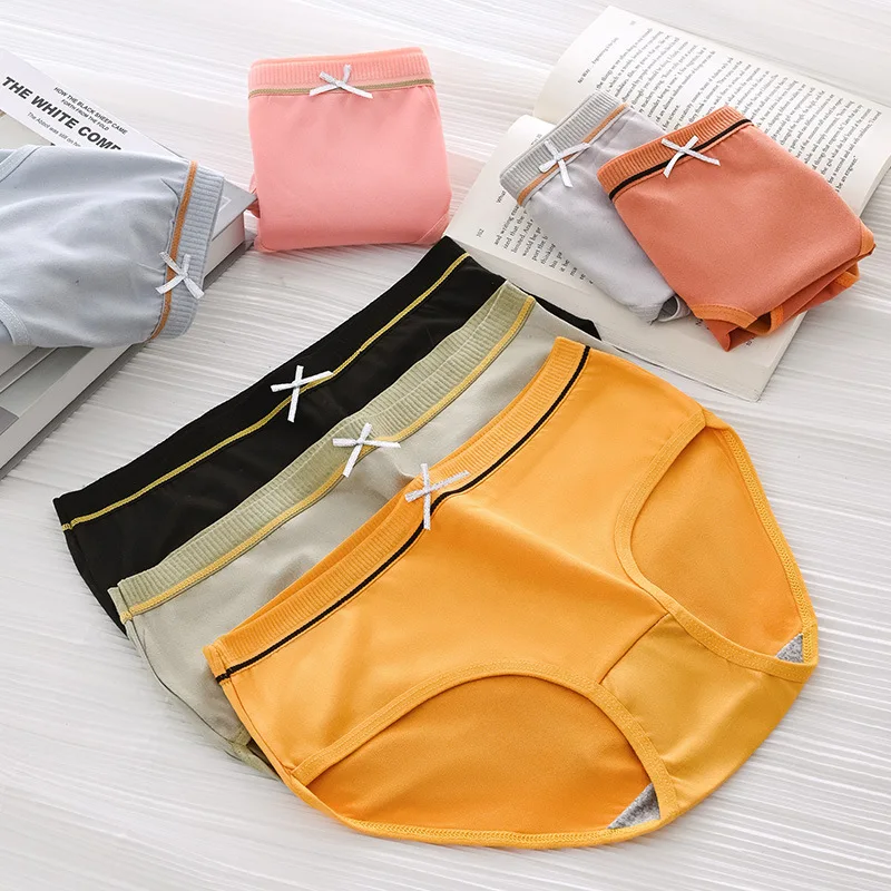 Top Trends: Women&#039;s Panties Solid Color Underwear Mid Waist Plus Size Briefs Comfortable Breathable Underpants Female Lingerie Shoppable Styles