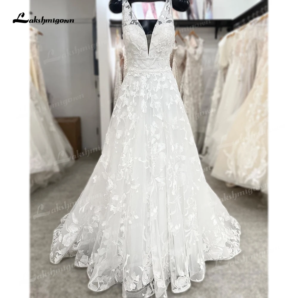 Top Trends: Vintage Rustic Wedding Dress V Neck Boho Bridal Gowns Backless Full Appliques Lace Bride Dresses Country Vestidos De Noiva 2022 Shoppable Styles - Image 2