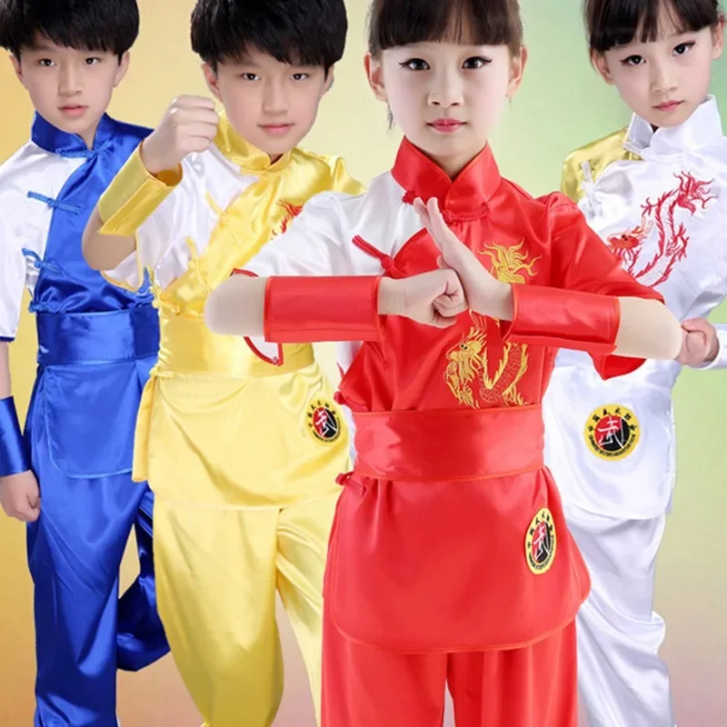 Top Trends: Children Chinese Traditional Wushu Clothing For Kids Martial Arts Uniform Kung Fu Suit Girls Boys Stage Performance Costume Set Shoppable Styles