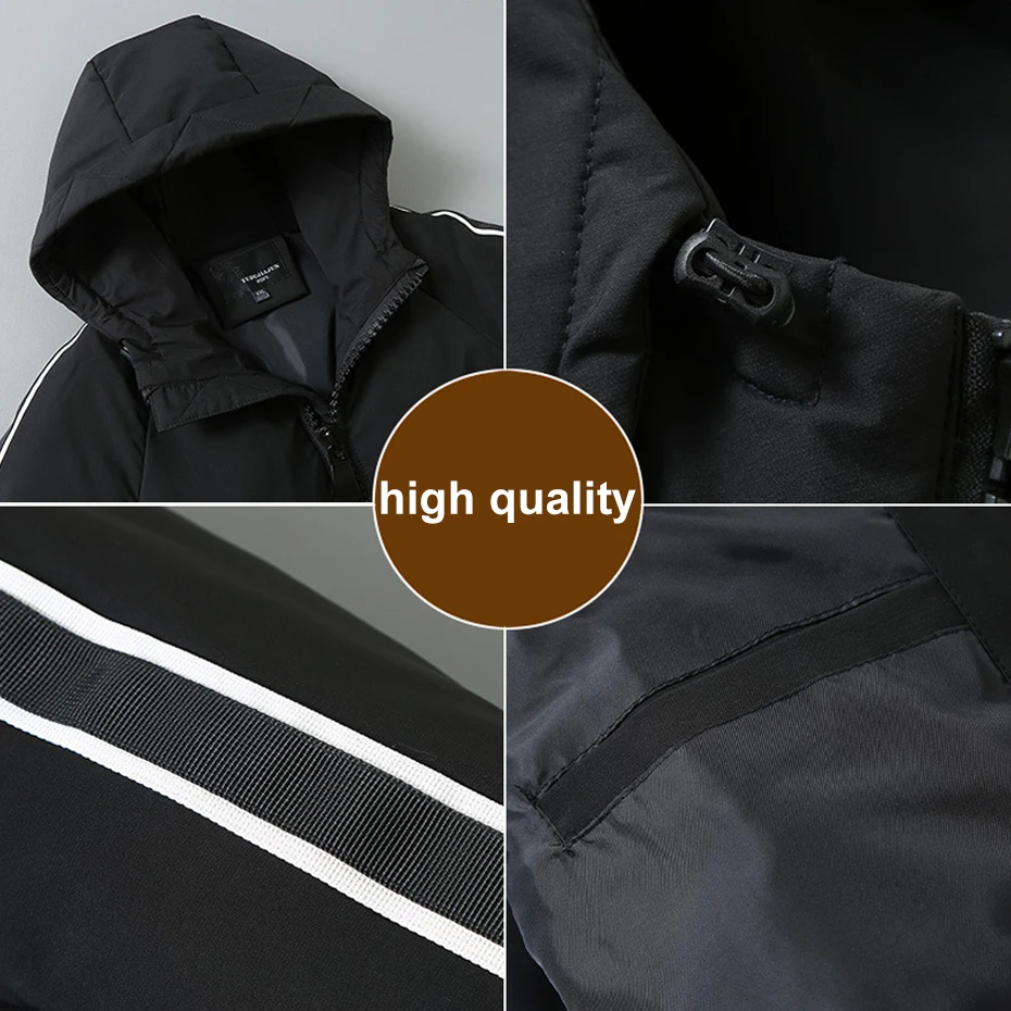 Top Trends: Black Long Parkas Men Winter Thick Warm Jacket 10XL 11XL Plus Size Coat Fashion Winter Parkas Male Cargo Jackets Big Size 11XL Shoppable Styles - Image 4