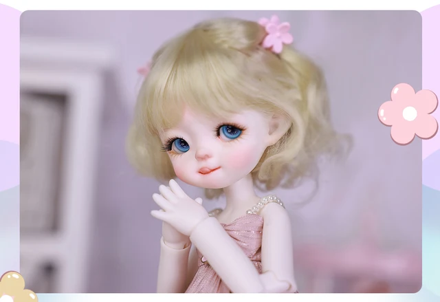 1/6 BJD Doll Shyann With Nova Body Cute Pink Sling Dress Art