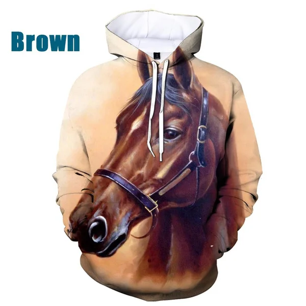 Top Trends: New Fashion Men / Women Casual Hooded Sweatshirt 3d Hoodies Animal Horse Creative Print Long Sleeve Pullover Hooded Sweatshirts Shoppable Styles - Image 2