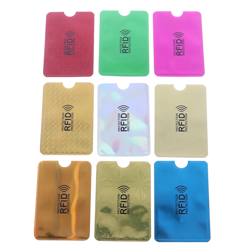 Top Trends: 10Pcs Mixed RFID Bank Card Case Protection Shielding NFC Anti-Theft Card Holder Shoppable Styles