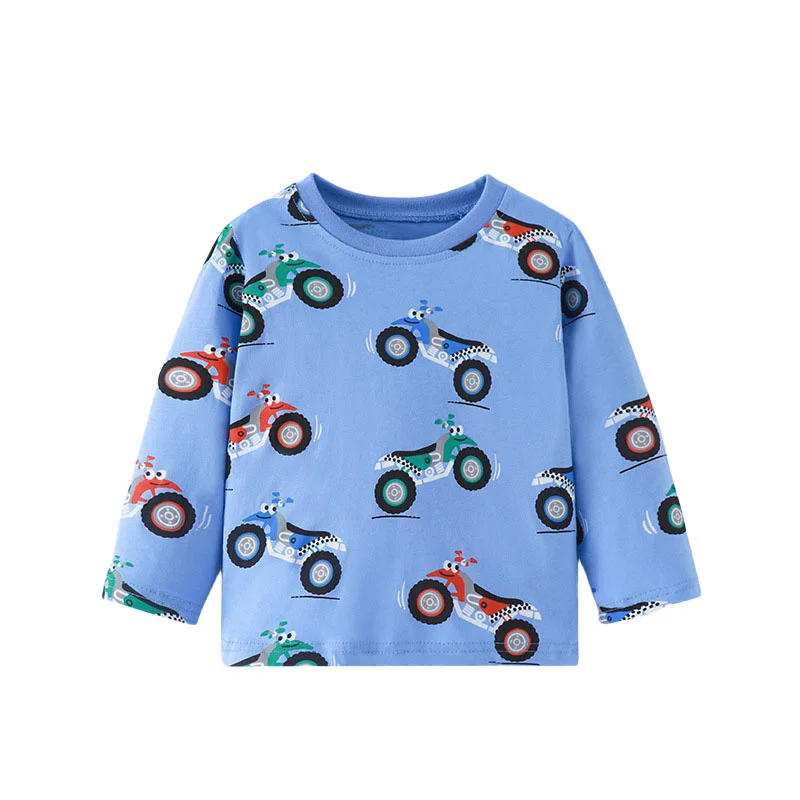 Top Trends: Jumping Meters 2-7T Boys T Shirts Cotton Baby Clothes Long Sleeve Children Clothing Cars Autumn Tees Tops For Boys Shoppable Styles