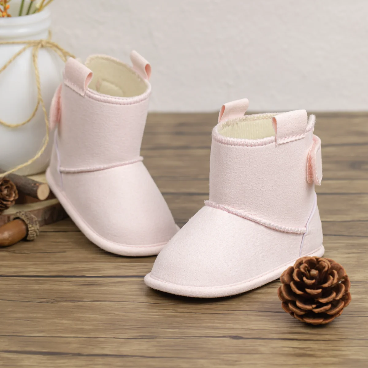 Top Trends: KIDSUN Newborn Snow Baby Booties Toddler First Walkers Shoes Winter Warm Cotton Anti-Slip Sole Baby Boy Girl Crib Shoes Shoppable Styles - Image 5