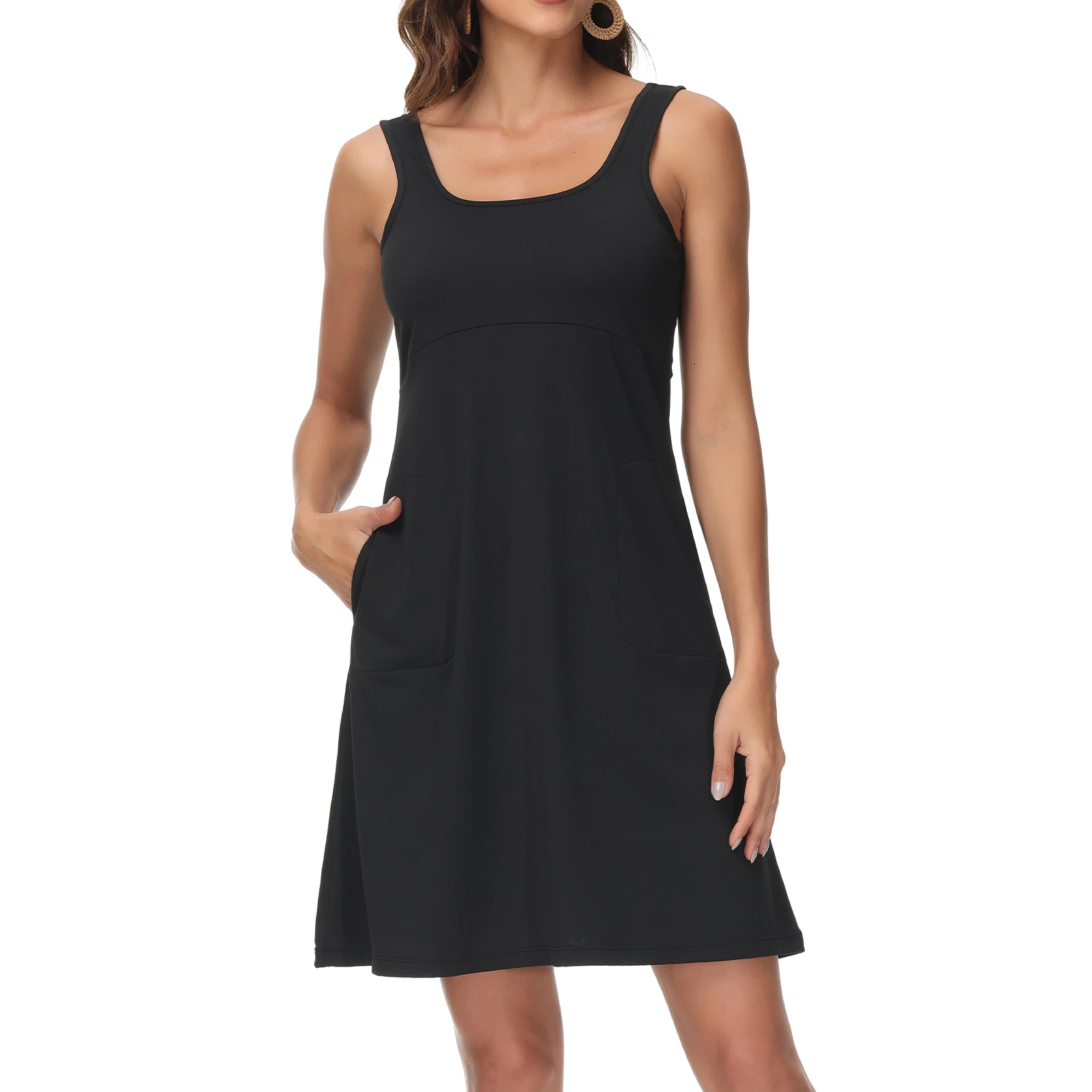 Top Trends: Lightbare Women’s UPF 50+ Tank Dress A-Line With Pockets Breathable Quick Dry Sun Protection For Hiking Beach Outdoors Shoppable Styles