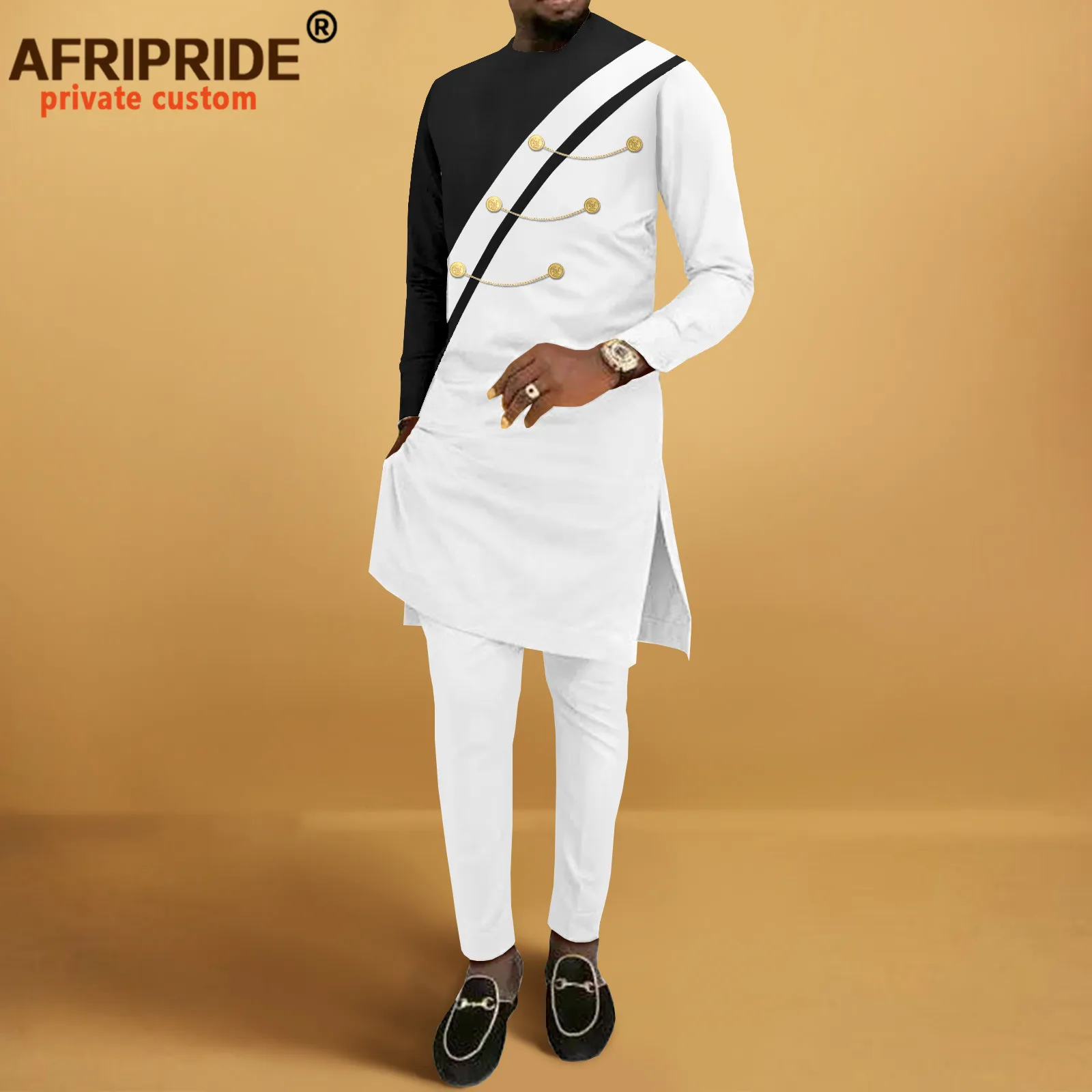 Top Trends: African Traditional Clothes For Men Plus Size Shirts And Trousers 2 Piece Set Tribal Outfits Muslim Clothing Tracksuit A2216009 Shoppable Styles