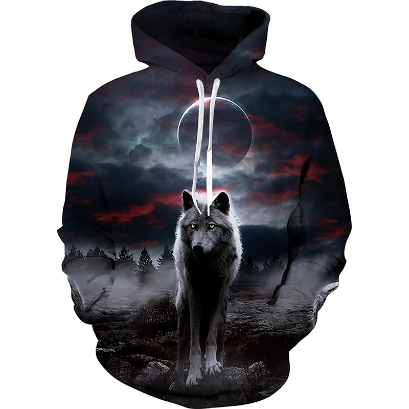 Top Trends: New Animal 3d Print Wolf Men Hooded Long Sleeve Sweater Streetwear Tops Sweatshirts Casual Sweat Y2k Hoodies Oversize Clothing Shoppable Styles - Image 3