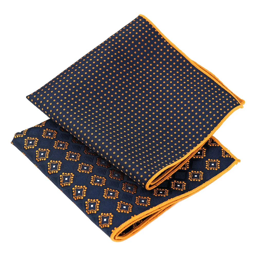 Top Trends: Microfiber Pocket Square Mens Herchief Yellow Brown Dot Fit Formal Party Handkerchief Vintage Check Pocket Square Men Suit Hanky Shoppable Styles