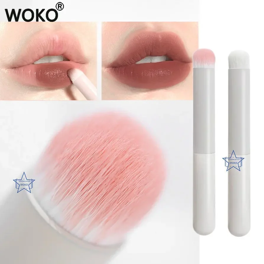 Top Trends: Portable Round Head Mini Lip Brush Carry Lid Lipstick Brush Concealer Brush Soft Synthetic Girl Lip Gloss Smudge Makeup Tool Shoppable Styles