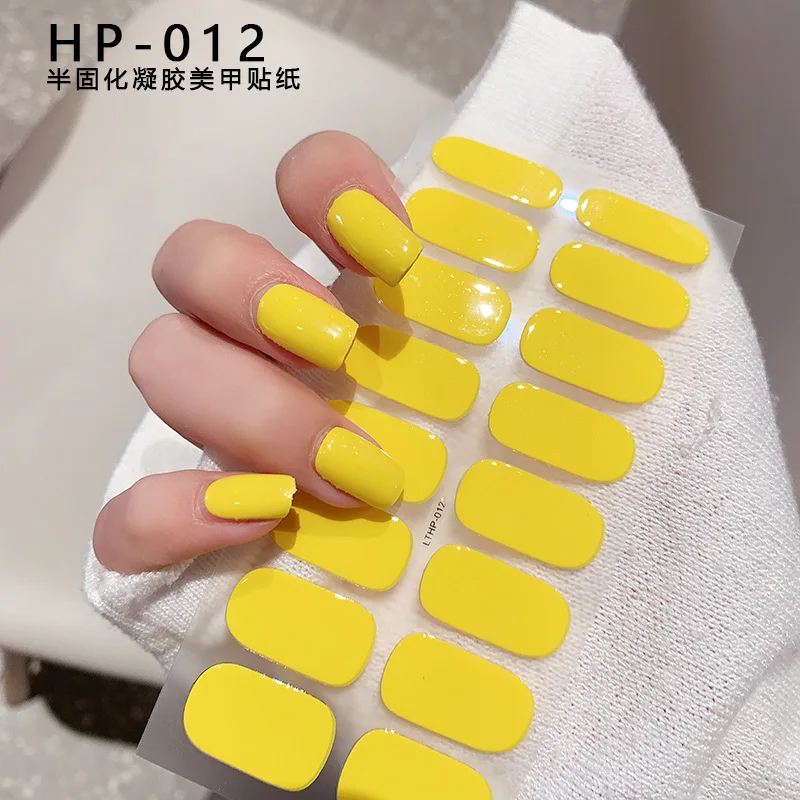 Top Trends: UV Semi-Cured Gel Nail Wraps - 16 Pcs Best Premium Quality Nail Strips UV / LED Gel Nail Sticker Semi Cured 16 Nail Wraps Shoppable Styles - Image 5