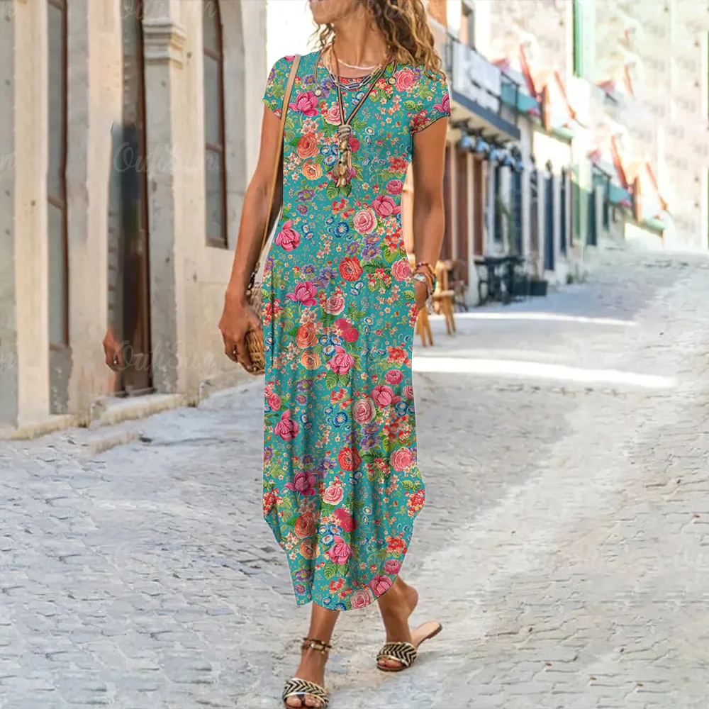 Top Trends: Floral Print Women&#039;s Dress 2023 Elegant And Pretty Women&#039;s Evening Dress Summer Fashion Loose Vacation Ladies Sexy Midi Dresses Shoppable Styles