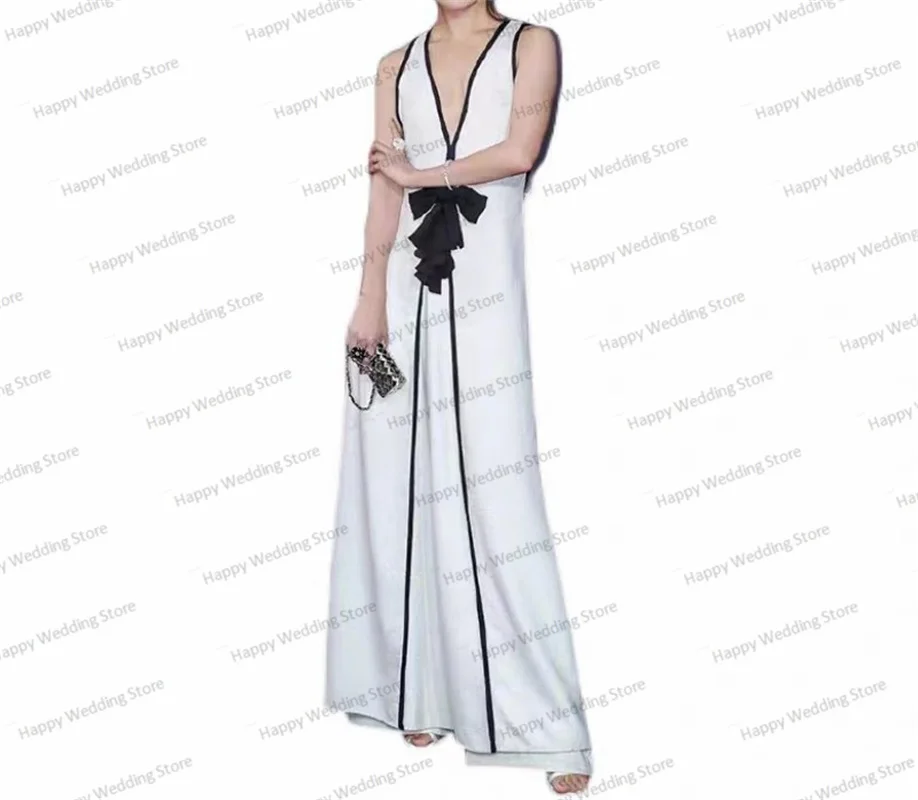 Top Trends: Long White Women Suits Set For Wedding Elegant Blazer+ Pants 2 Pieces Sleeveless Party Prom Dress Gown Young Girl Custom Made Shoppable Styles - Image 3