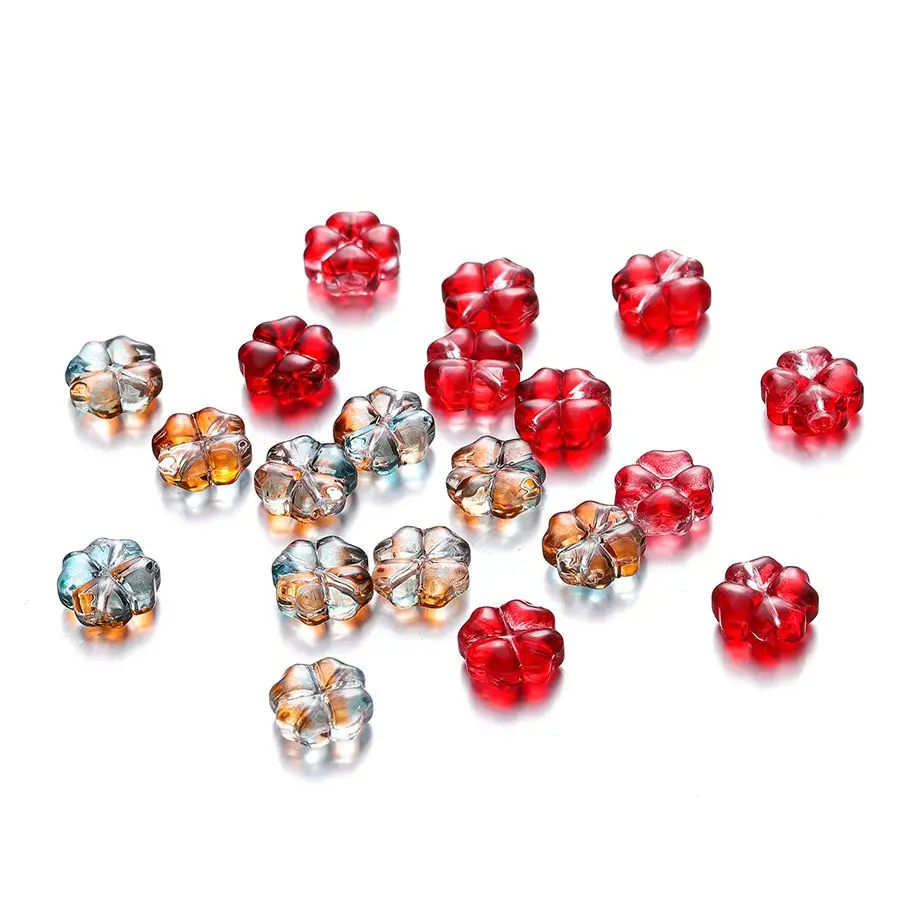 Top Trends: 10 / 20pcs 10mm Czech Lampwork Crystal Flower Spacer Beads Flat Round Loose Beads For DIY Jewelry Making Supplies Accessories Shoppable Styles - Image 6