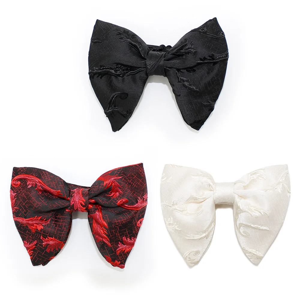 Top Trends: Retro Fabric Bowties For Men Trendy Casual Large Bow Tie Men&#039;s White Shirts Cravat Groom Wedding Jewelry Accessories Shoppable Styles