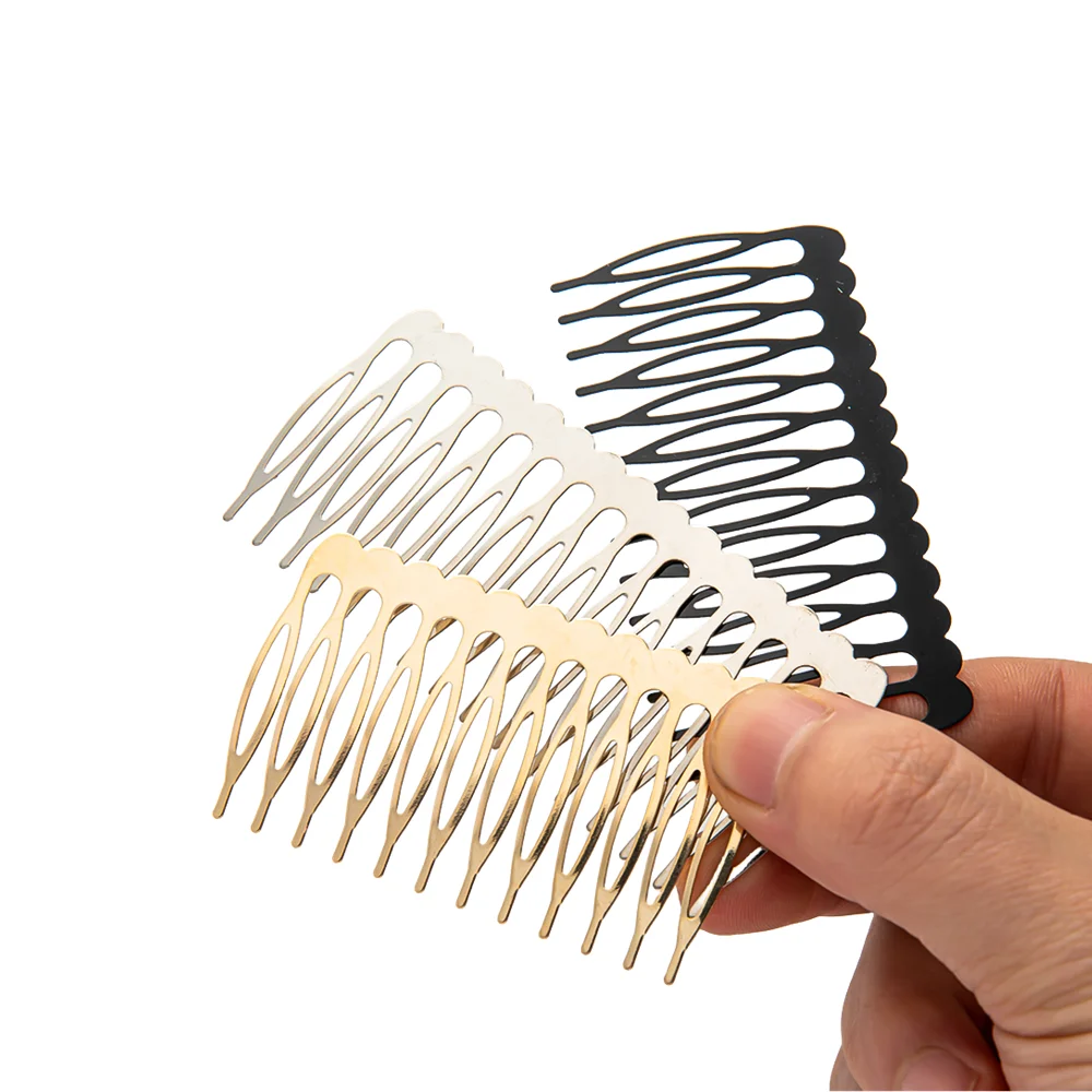 Top Trends: 10Pcs 5-22 Teeth Black Side Combs Metal Hair Hairpin Clips Women DIY Jewelry Making Wedding Hair Components Comb Accessories Shoppable Styles