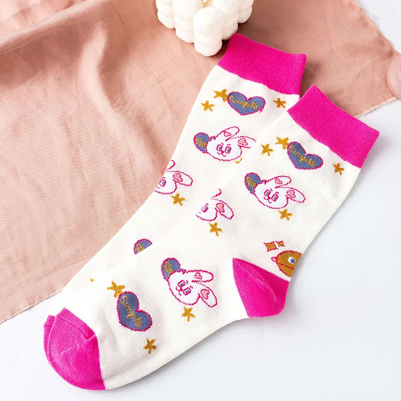 Top Trends: Japanese Harajuku Style Cartoon Woman Socks Cotton With Kawaii Bear Rabbit Funny Socks Women For Spring Autumn Winter 11801 Shoppable Styles - Image 5