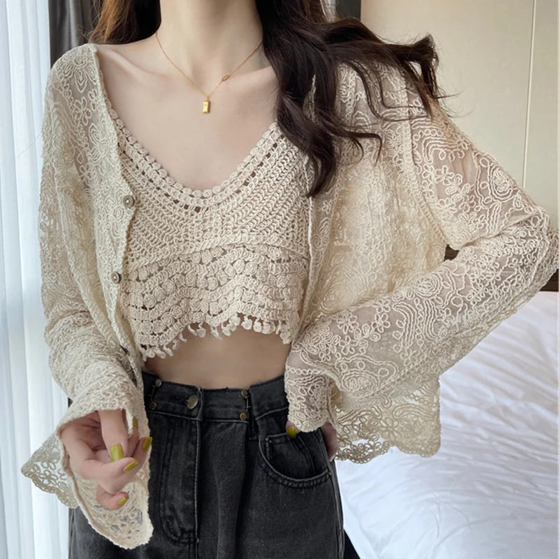 Top Trends: Spring And Summer Sun-proof Cardigan For Women's Light Daily Casual Halter Sweater Shoppable Styles