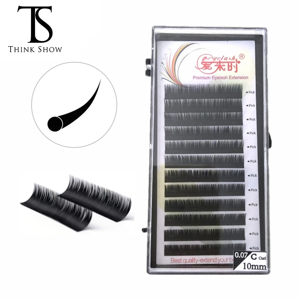 Top Trends: THINKSHOW All Size Eyelash Extension B C CC D Curl Individual Eyelashes Mink Lash Extension 0.03-0.25mm Thickness Eye Lash Shoppable Styles