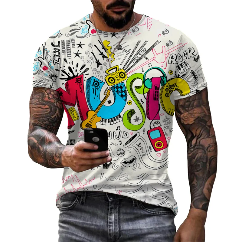 Top Trends: Fashion DJ T Shirt For Men 3d Print Tees Disco Short Sleeve Summer Men&#039;s Clothing Party Tops Causal T-shirt Hip Hop Streetwear Shoppable Styles