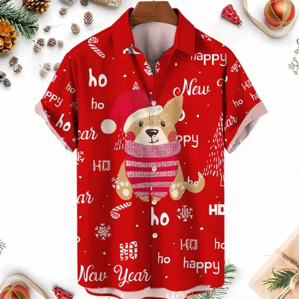 Top Trends: New Christmas Clothing Men's Shirt Short Sleeve Tops 3d Santa Claus Graphic Shirt Male And Women Oversized Apparel Shoppable Styles - Image 4