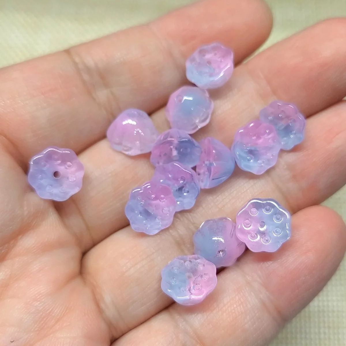 Top Trends: 10pcs Lotus Seedpod 10mm Lampwork Crystal Glass Loose Beads For Jewelry Making DIY Crafts Flower Findings Shoppable Styles - Image 6