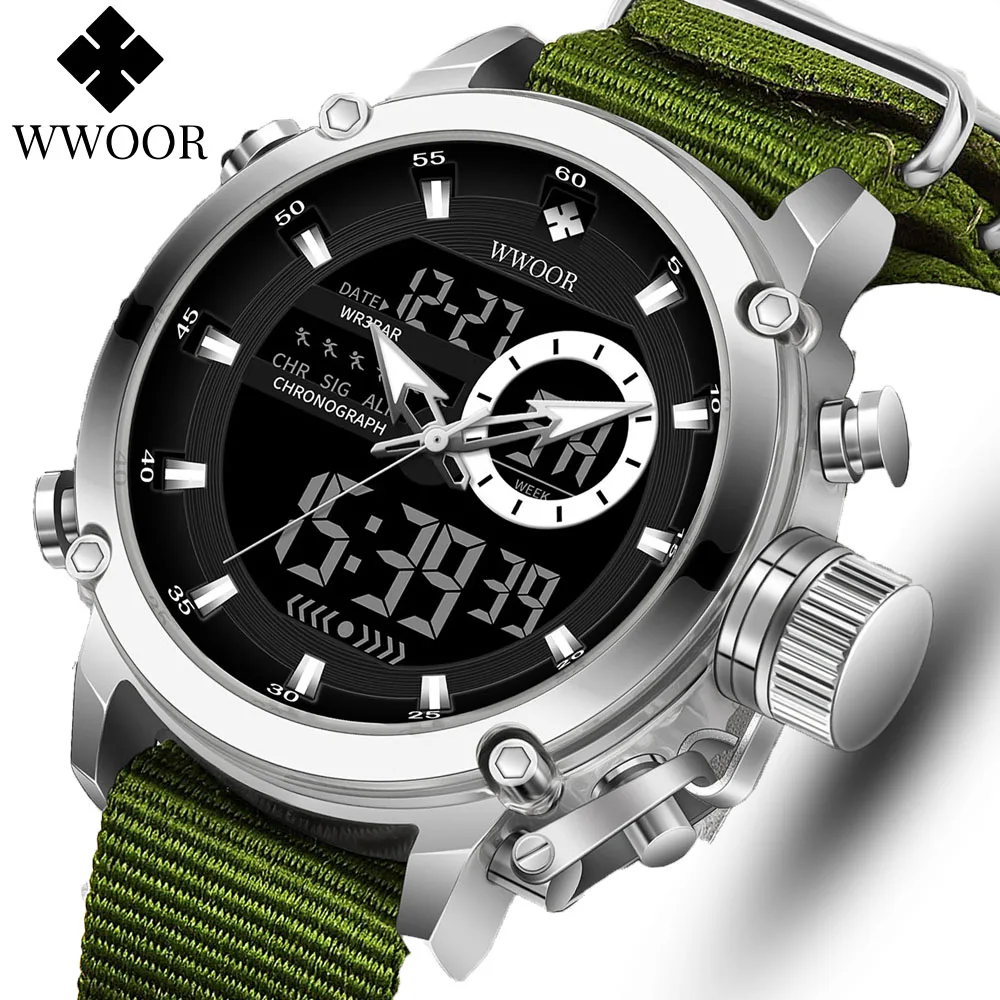 Top Trends: WWOOR Fashion Watches For Men Luxury Business Digital Wristwatch Military Sports Quartz Male Watch Waterproof Clock Montre Homme Shoppable Styles