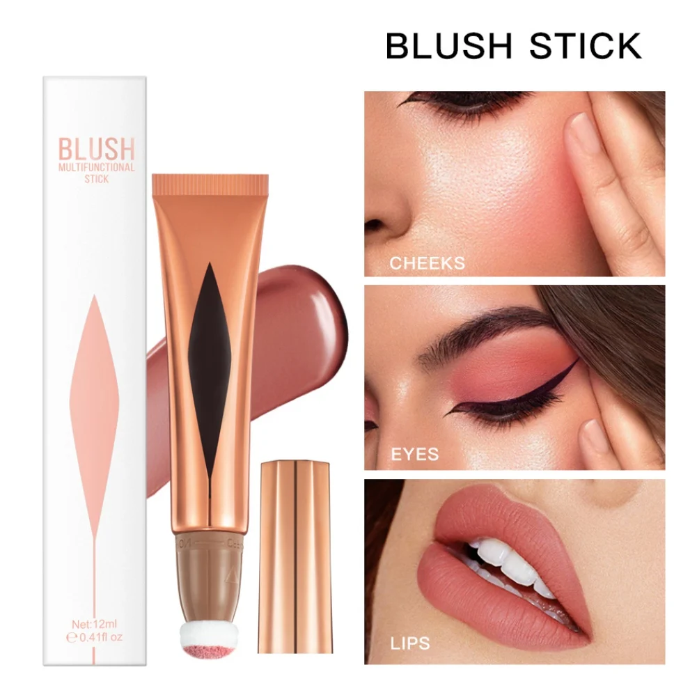 Top Trends: Face Liquid Blusher Natural Cream Bronzer Contour Blush Cheek Eye Tint Blush Stick Makeup Highlighter Brighten Cheek Cosmetic Shoppable Styles