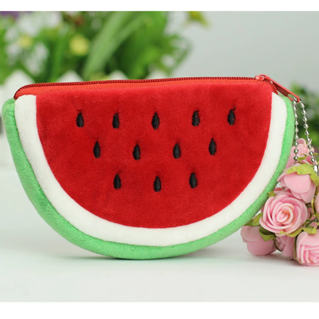 Top Trends: Cute Watermelon Coin Purse Cartoon Fruits Shape Small Purse Zipper Money Bag Creative Strawberry Wallet Headphone Lipstick Bags Shoppable Styles