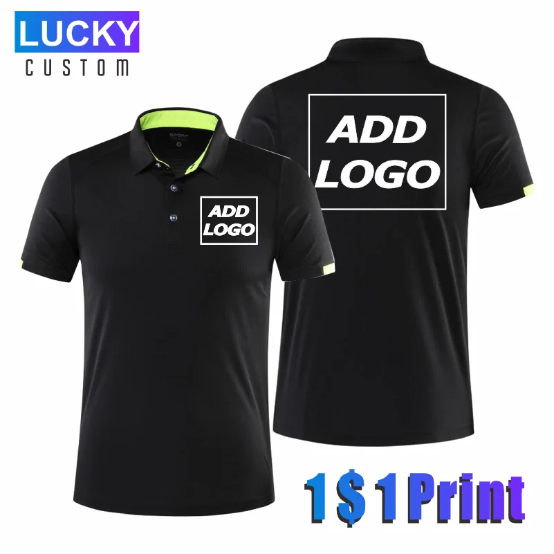 Top Trends: Quick-drying Sports Polo Shirt Custom Design Company Brand Logo / Print Embroidery Breathable Lapel Short Sleeve Classic 4xl Shoppable Styles