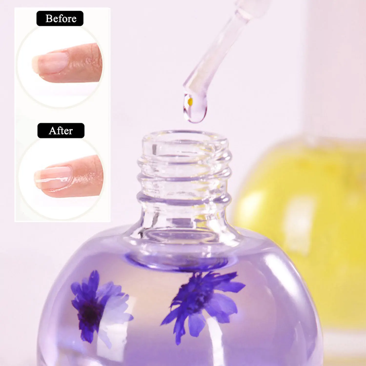 Top Trends: 15ML Nail Cuticle Oil Dried Flowers Nourishment Oil For Dead Skin Products Nail Edge Oil Manicure Care Tools Nail Repair 8 Color Shoppable Styles