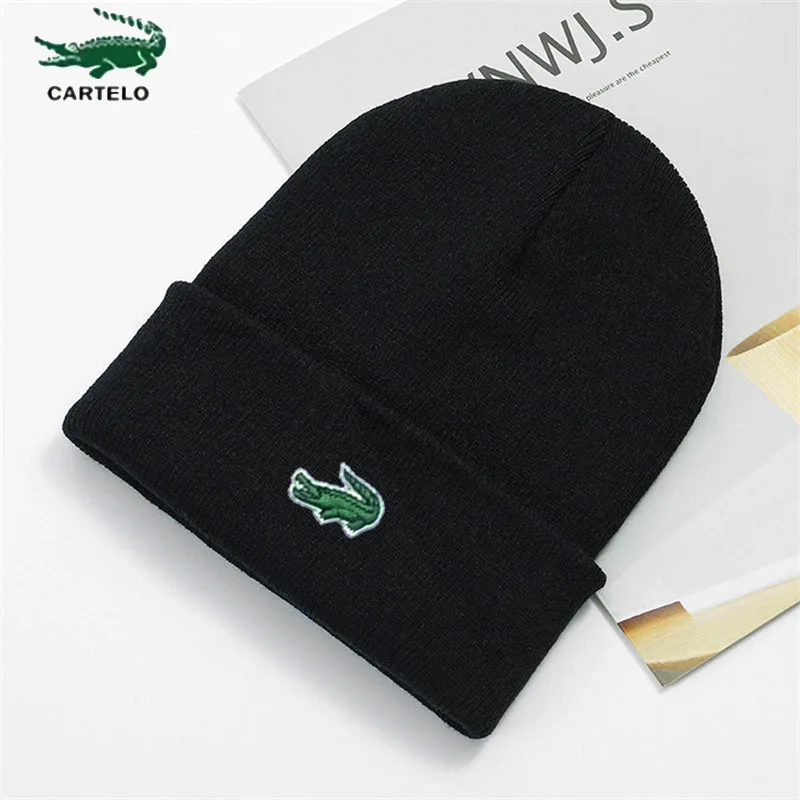 Top Trends: CARTELO Knitted Women's Hat Winter Men's Warm Casual Loose Hat Crochet Beanie Women's Elastic Loose Embroidery Hat Cheap Shoppable Styles